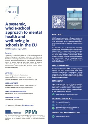 Whole‑school mental health framework (NESET) 