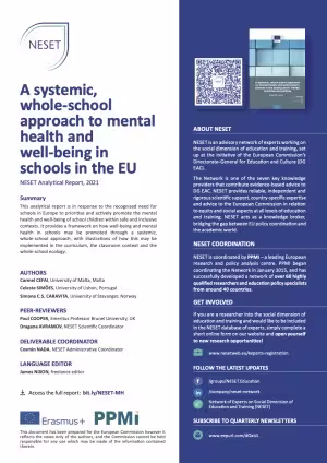 Whole‑school mental health framework (NESET) 